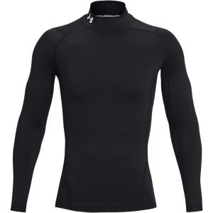 imageUnder Armour Mens Heatgear Armour Mock Long Sleeve TshirtBlack 001White