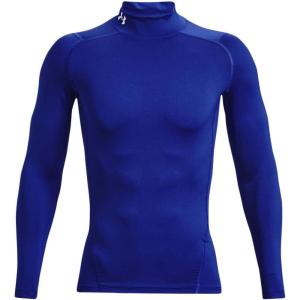 imageUnder Armour Mens Heatgear Armour Mock Long Sleeve TshirtRoyal 400White