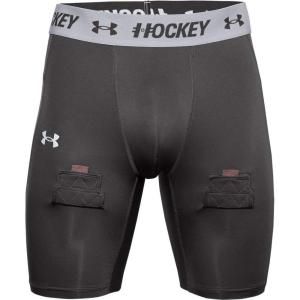 imageUnder Armour Mens Hockey Compression ShortsJet Gray 010Mod Gray