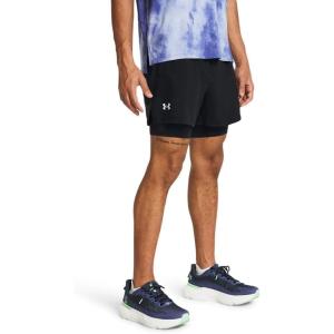 imageUnder Armour Mens Launch Run 5inch 2in1 Shorts001 Black  Black  Reflective