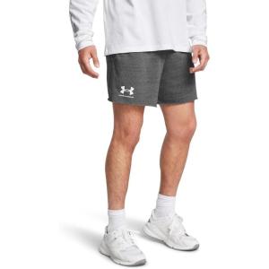 imageUnder Armour Mens Rival Terry 6inch Shorts025 Castlerock   Onyx White