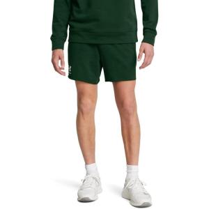 imageUnder Armour Mens Rival Terry 6inch Shorts301 Forest Green   Onyx White
