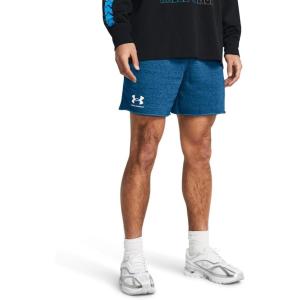 imageUnder Armour Mens Rival Terry 6inch Shorts406 Photon Blue   Onyx White