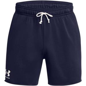 imageUnder Armour Mens Rival Terry 6inch Shorts410 Midnight Navy   Onyx White