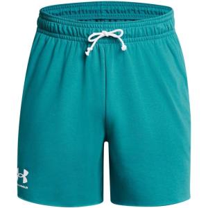 imageUnder Armour Mens Rival Terry 6inch Shorts464 Circuit Teal   Onyx White