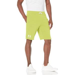 imageUnder Armour Mens Rival Terry Shorts300 Zombie Green   Onyx White
