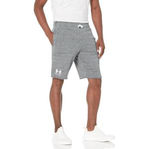 imageUnder Armour Mens Rival Terry Shorts781 Opal Green Full Heather   Onyx White