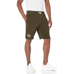 imageUnder Armour Mens Rival Terry ShortsMarine Od Green Full Heather 391Onyx White