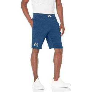 imageUnder Armour Mens Rival Terry ShortsTech Blue Full Heather 433Onyx White