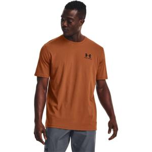 imageUnder Armour Mens Sportstyle Left Chest Short Sleeve TShirt291 Copper Penny   Black