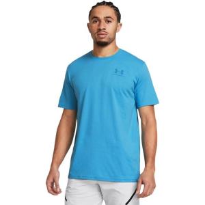imageUnder Armour Mens Sportstyle Left Chest Short Sleeve TShirt434 Blue Topaz   Capri