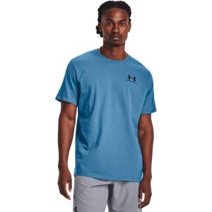 imageUnder Armour Mens Sportstyle Left Chest Short Sleeve TShirt466 Cosmic Blue   Black