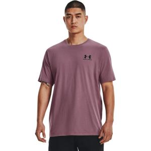 imageUnder Armour Mens Sportstyle Left Chest Short Sleeve TShirt500 Misty Purple   Black