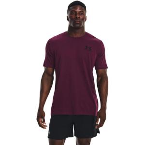 imageUnder Armour Mens Sportstyle Left Chest Short Sleeve TShirt572 Purple Stone  Black  Black