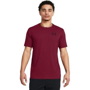 imageUnder Armour Mens Sportstyle Left Chest Short Sleeve TShirt625 Cardinal   Black