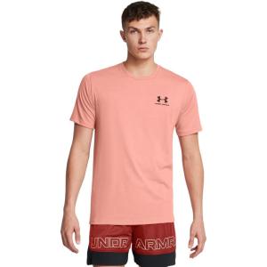 imageUnder Armour Mens Sportstyle Left Chest Short Sleeve TShirt696 Canyon Pink  