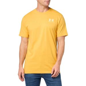 imageUnder Armour Mens Sportstyle Left Chest Short Sleeve TShirt773 Noble Gold   White
