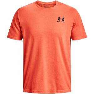 imageUnder Armour Mens Sportstyle Left Chest Short Sleeve TShirt848 Frosted Orange  Black  Black