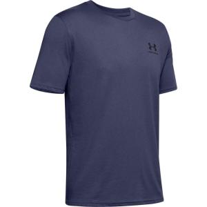 imageUnder Armour Mens Sportstyle Left Chest Short Sleeve TShirtBlue Ink 497Black
