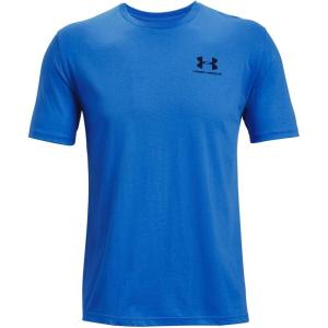 imageUnder Armour Mens Sportstyle Left Chest Short Sleeve TShirtBrilliant Blue 787Black