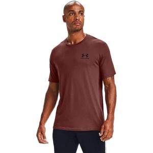 imageUnder Armour Mens Sportstyle Left Chest Short Sleeve TShirtCinna Red 688Black