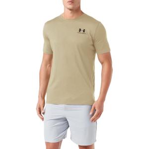 imageUnder Armour Mens Sportstyle Left Chest Short Sleeve TShirtCity Khaki 299Black