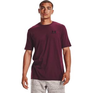 imageUnder Armour Mens Sportstyle Left Chest Short Sleeve TShirtDark Maroon 602Black