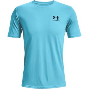 imageUnder Armour Mens Sportstyle Left Chest Short Sleeve TShirtFresco Blue 481Black