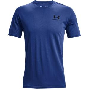 imageUnder Armour Mens Sportstyle Left Chest Short Sleeve TShirtTech Blue 432Black