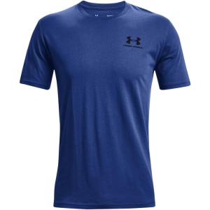 imageUnder Armour Mens Sportstyle Left Chest Short Sleeve TShirtTech BlueBlack