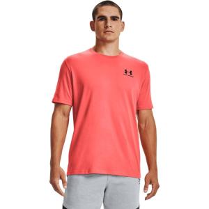 imageUnder Armour Mens Sportstyle Left Chest Short Sleeve TShirtVenom Red 690Black