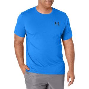 imageUnder Armour Mens Sportstyle Left Chest Short Sleeve TShirtVersa Blue 486Black