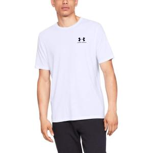 imageUnder Armour Mens Sportstyle Left Chest Short Sleeve TShirtWhite 100Black