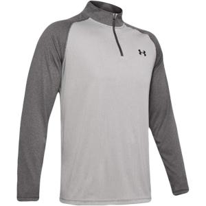 imageUnder Armour Mens Tech 14 Zip TopSteel Light HeatherPitch Gray Light HeatherPitch Gray  036