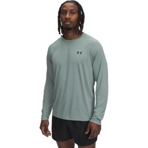 imageUnder Armour Mens Tech 20 LongSleeve TShirt348 Silica Green   Black