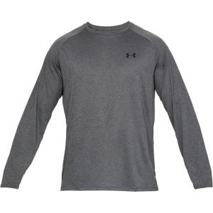 imageUnder Armour Mens Tech 20 LongSleeve TShirtCarbon Heather 090Black