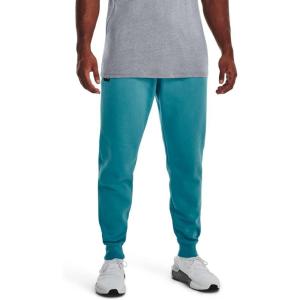 imageUnder Armour Mens UA Rival Fleece Jogger Pants433 Glacier Blue   Onyx White