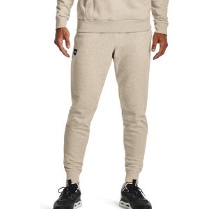 imageUnder Armour Mens UA Rival Fleece Jogger PantsKhaki Base Light Heather 289Onyx White