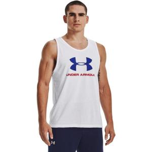 imageUnder Armour Mens UA Sportstyle Logo Tank104 White  Royal  Red