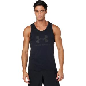 imageUnder Armour Mens UA Sportstyle Logo TankBlack 001Quirky Lime