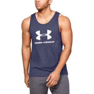 imageUnder Armour Mens UA Sportstyle Logo TankBlue Ink 497Halo Gray
