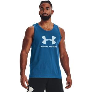 imageUnder Armour Mens UA Sportstyle Logo TankCruise Blue 899Penta Pink