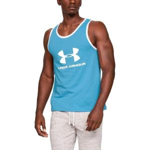 imageUnder Armour Mens UA Sportstyle Logo TankEther Blue White