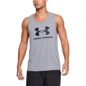 imageUnder Armour Mens UA Sportstyle Logo TankGray Steel Light Heather