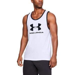 imageUnder Armour Mens UA Sportstyle Logo TankWhite Black