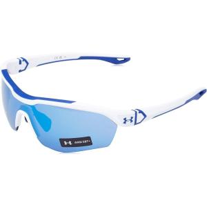 imageUnder Armour Mens Ua Yard Pro Shield SunglassesMatte WhiteBlue Tuned