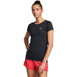 imageUnder Armour Womens HeatGear Armour ShortSleeve TShirt002 Black   White