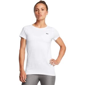 imageUnder Armour Womens HeatGear Armour ShortSleeve TShirt102 White   Black