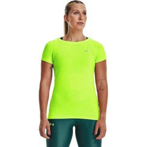 imageUnder Armour Womens HeatGear Armour ShortSleeve TShirt369 Lime Surge   Iridescent