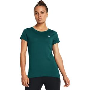 imageUnder Armour Womens HeatGear Armour ShortSleeve TShirt449 Hydro Teal   White